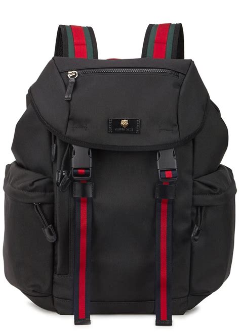 gucci backpacks black|gucci black canvas backpack.